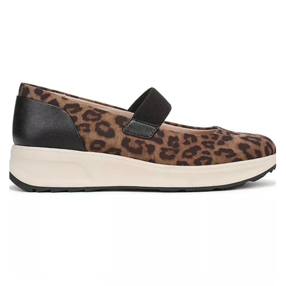 New Life Stride Reflection Leopard Print Mary Jane Sneakers Sz 7.5 M